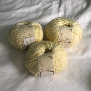 Bundle of 3 yellow baby yarn